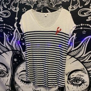 EUC Lobster Striped Top